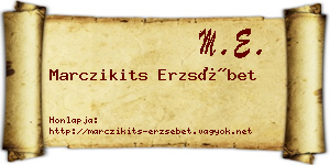 Marczikits Erzsébet névjegykártya